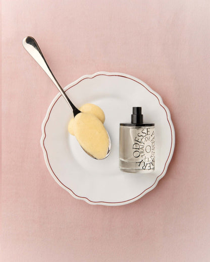 9to5 Studios Odesse Crème Skin perfume with crème anglaise cream prop