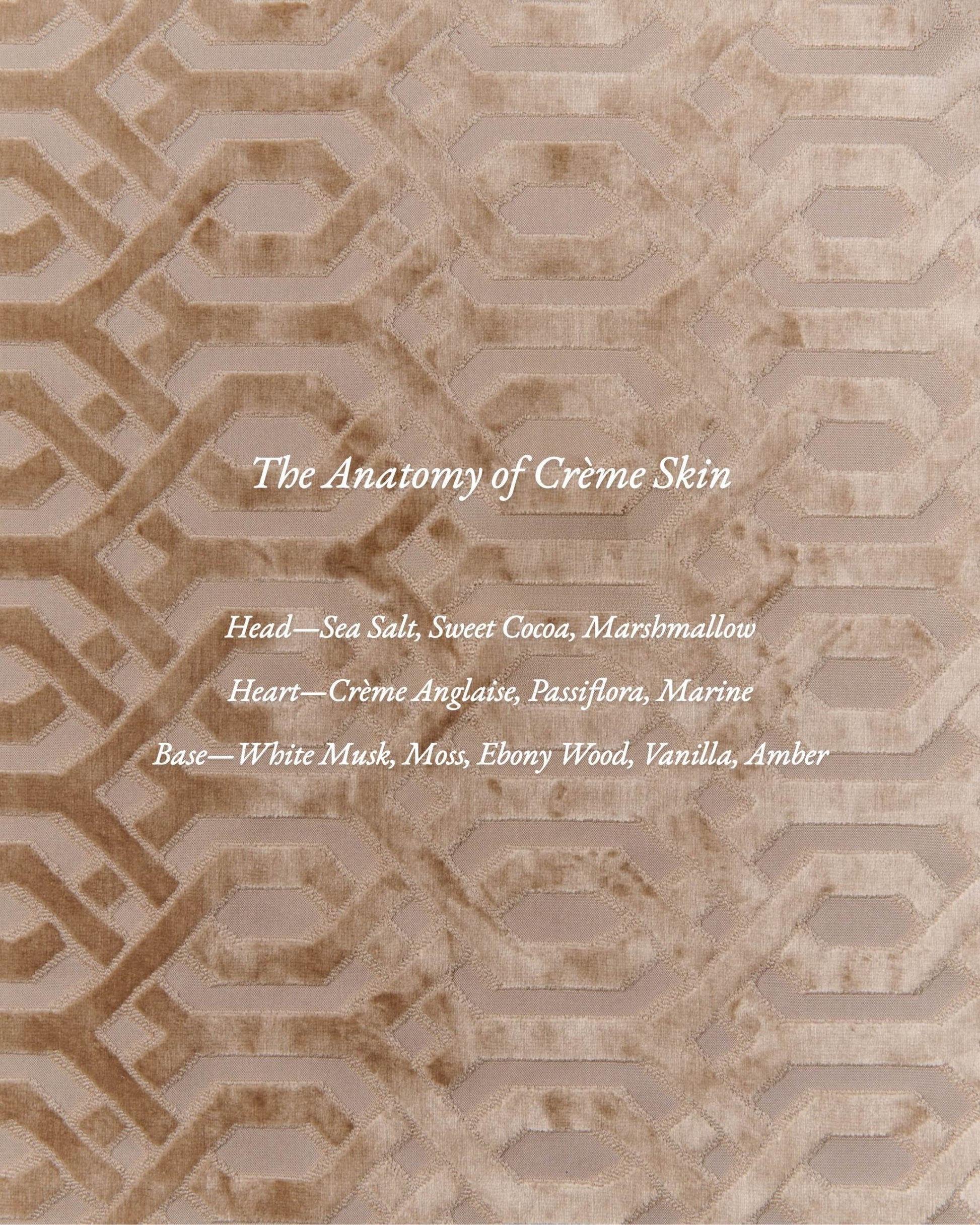 9to5 Studios Odesse Crème Skin perfume scent notes on beige velvet texture