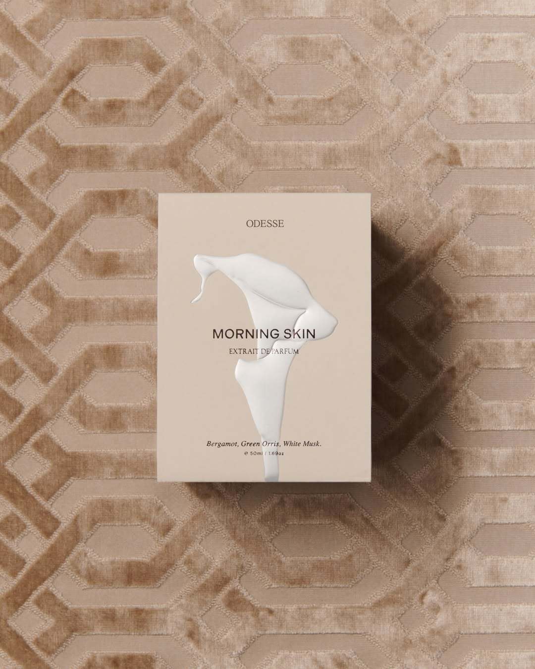 Odesse Morning Skin 香水包裝盒展示香氛調性與容量