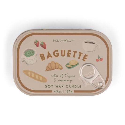 9to5 Studios_Paddywax Bistro 4.5oz/127g French Baguette Printed Tin Candle - Rosemary Thyme