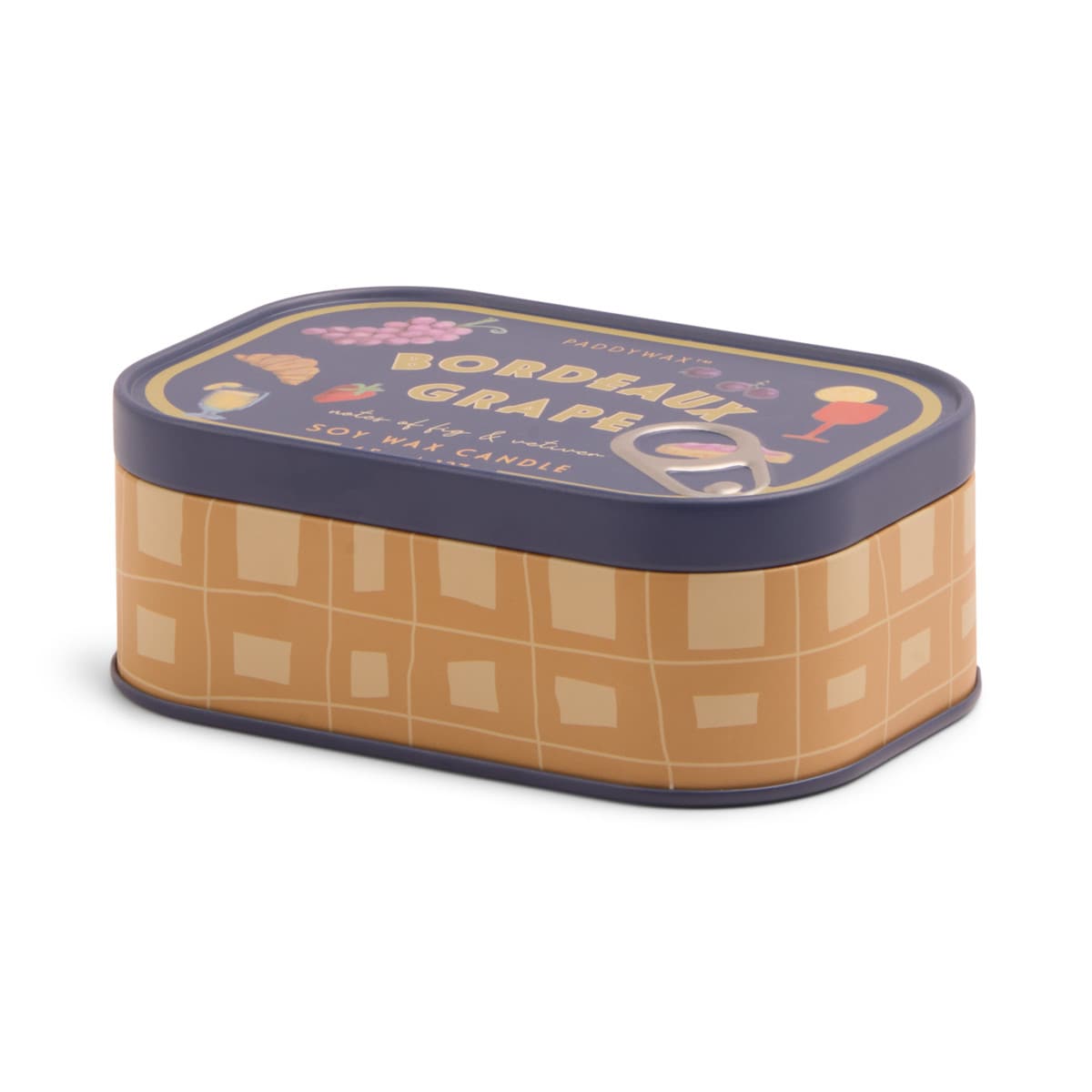 9to5 Studios_Paddywax Bistro 4.5oz/127g Grapes Printed Tin Candle - Bordeaux Grape
