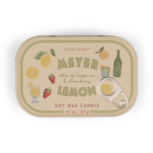 9to5 Studios_Paddywax Bistro 4.5oz/127g Lemon Printed Tin Candle - Meyer Lemon