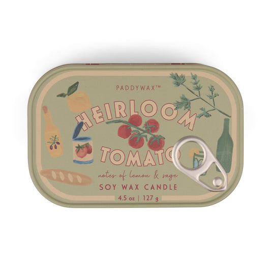 9to5 Studios_Paddywax Bistro 4.5oz/127g Tomato Printed Tin Candle - Heirloom Tomato