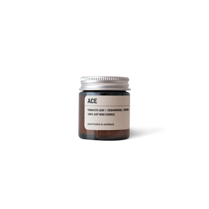 9to5 Studios_Posie Candle ACE: Tobacco Leaf / Cedarwood / Vetiver