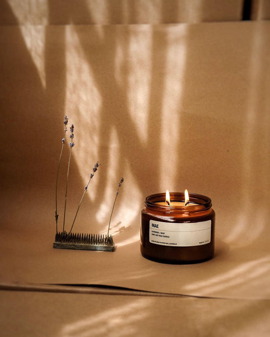 9to5 Studios_Posie Candle MAE: Lavender / Mint_Australian soy wax candles