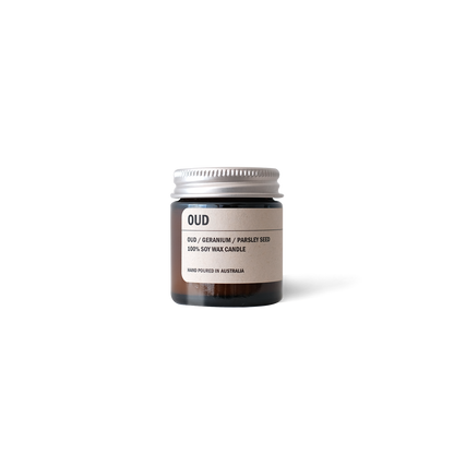 9to5 Studios_Posie Candle OUD: Oud Wood / Geranium / Parsley Seed
