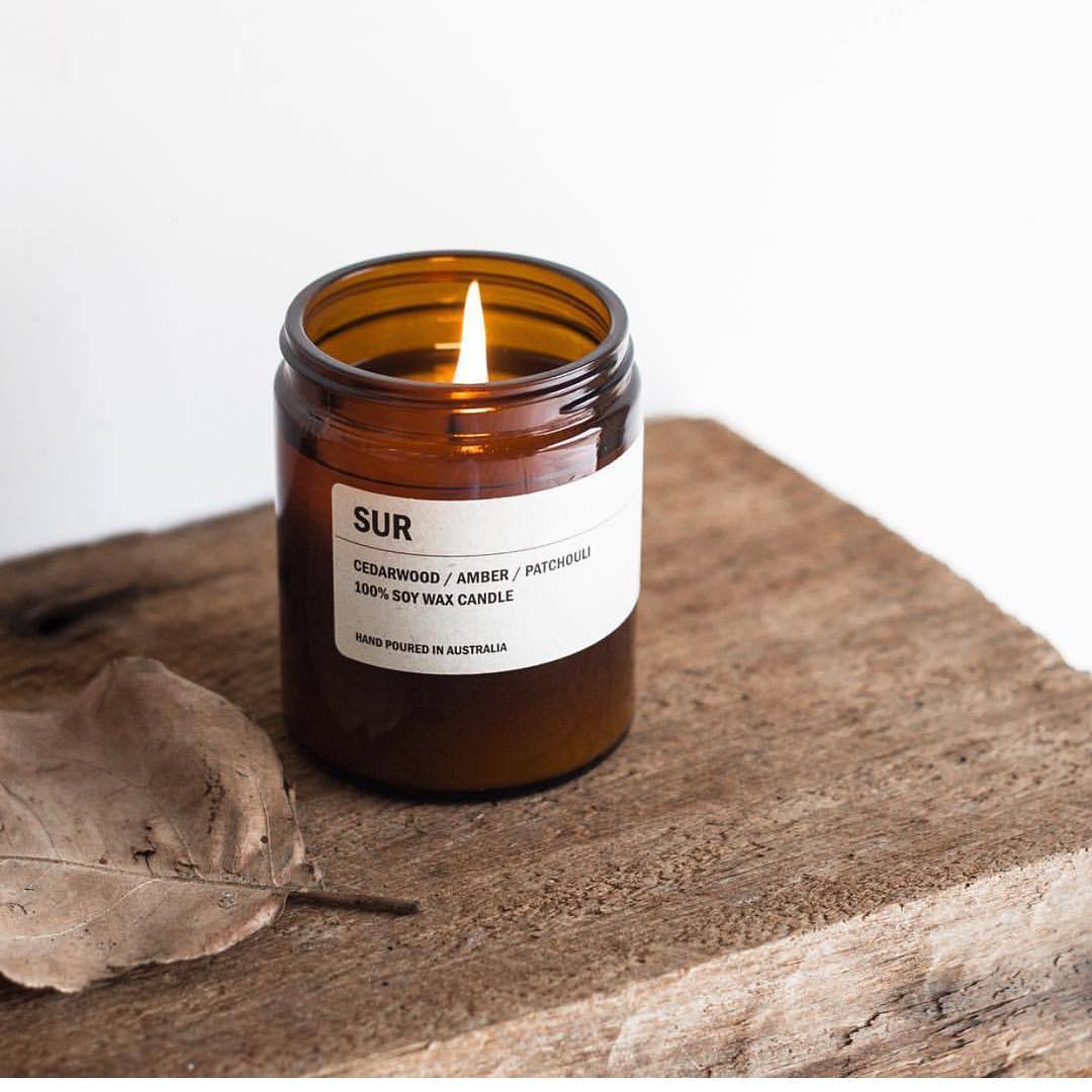 9to5 Studios_Posie Candle SUR: Cedarwood / Amber / Patchouli_Australian soy wax candles