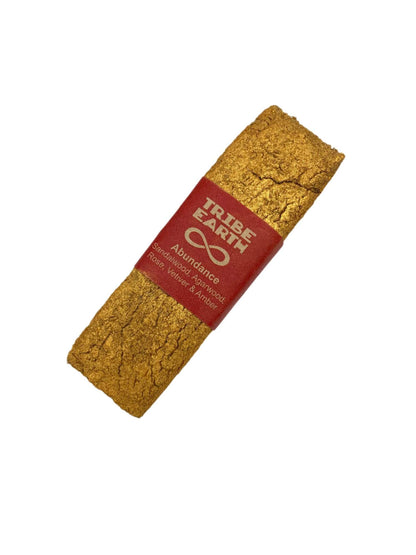 Tribe Earth Abundance Limited Edition incense plank with sandalwood, agarwood, rose, vetiver, amber, and edible glitter