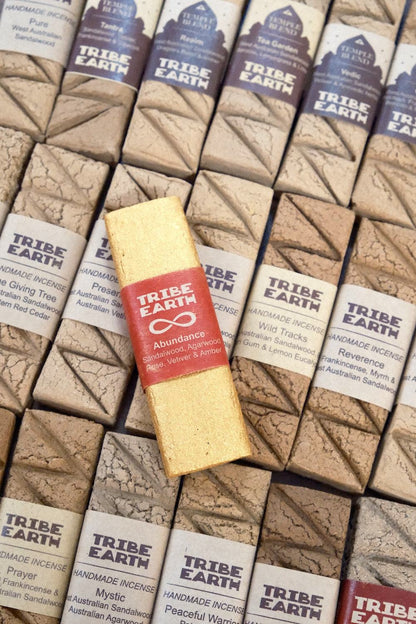 Tribe Earth Abundance Limited Edition Plank with sandalwood, agarwood, rose, vetiver, amber, and edible glitter
