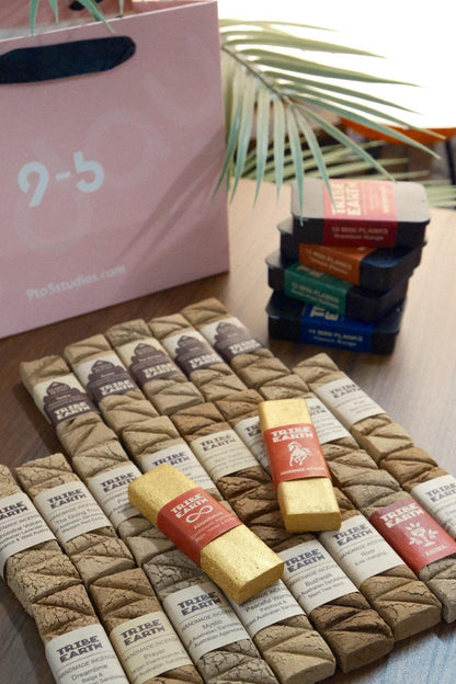 Tribe Earth Abundance Limited Edition Plank with Western Australian Sandalwood and Moroccan Rose aroma and edible glitter