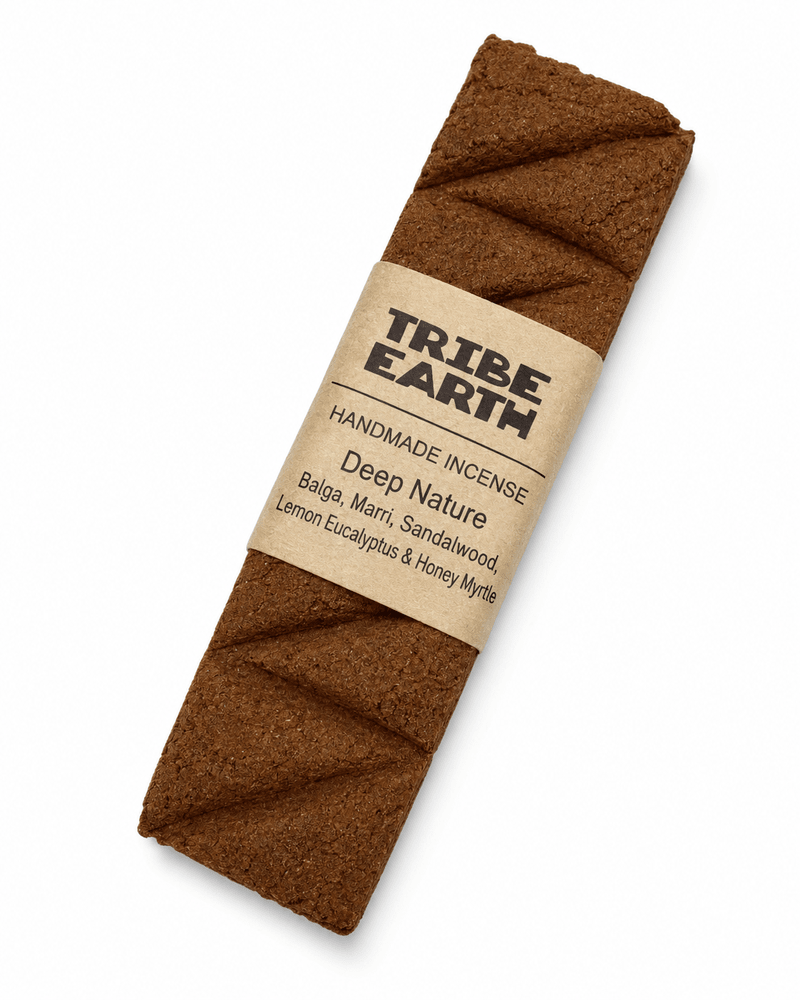 Tribe Earth DEEP NATURE handmade incense plank with natural Australian bush plant ingredients