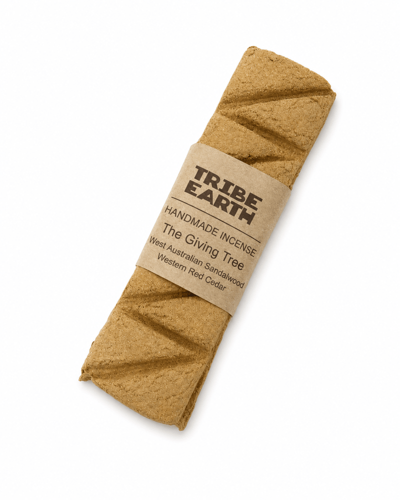 Single plank of Tribe Earth GIVING TREE handmade incense with WA Sandalwood and Western Red Cedar wood