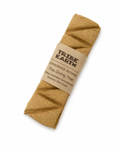 Single plank of Tribe Earth GIVING TREE handmade incense with WA Sandalwood and Western Red Cedar wood