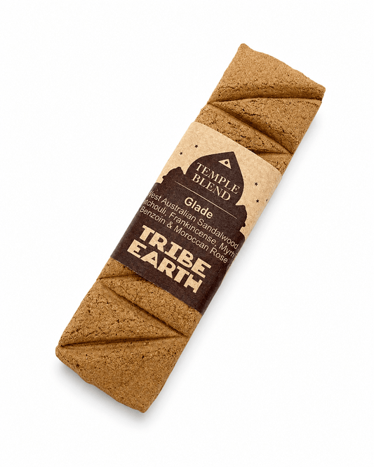 Tribe Earth Glade-Temple blend handmade incense plank with sandalwood and patchouli scents