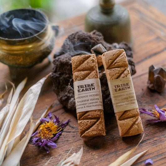 Tribe Earth DEEP NATURE handmade incense plank with natural Australian bush plant ingredients and no artificial additives