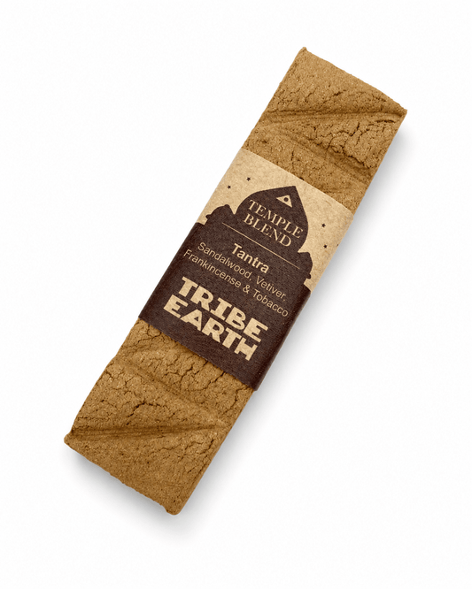 Tribe Earth Tantra-Temple handmade sandalwood and frankincense incense plank with 20-30 minutes burn time