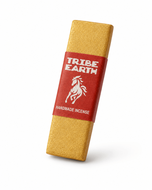 Gold shimmer handmade incense plank for Year of the Fire Horse 2026 by Tribe Earth