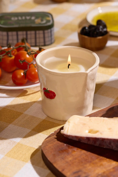 9to5 Studios_Paddywax Bistro Tomato Embossed Ceramic Candle - Heirloom Tomato Boxed