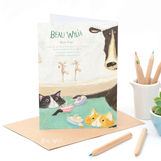 Bath Time - Greeting Card