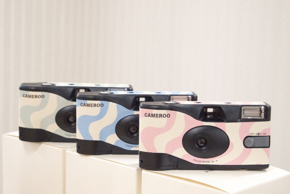 9to5 Studios Cameroo Disposable 35mm Film Camera - Wavy - Soft Blush