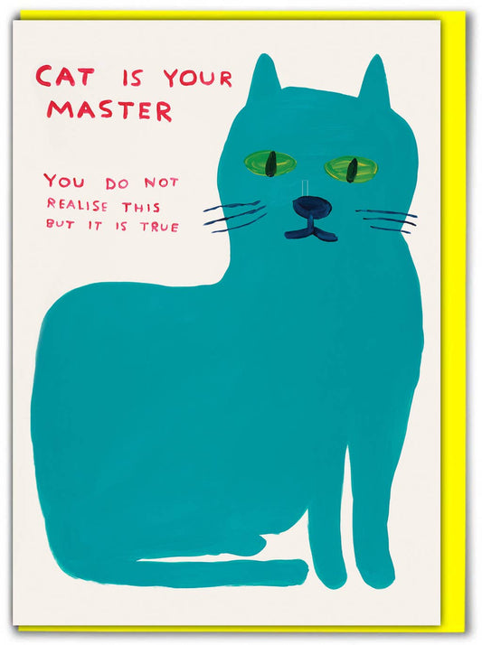 9to5 Studios_Funny David Shrigley Greetings Card - Cat Master