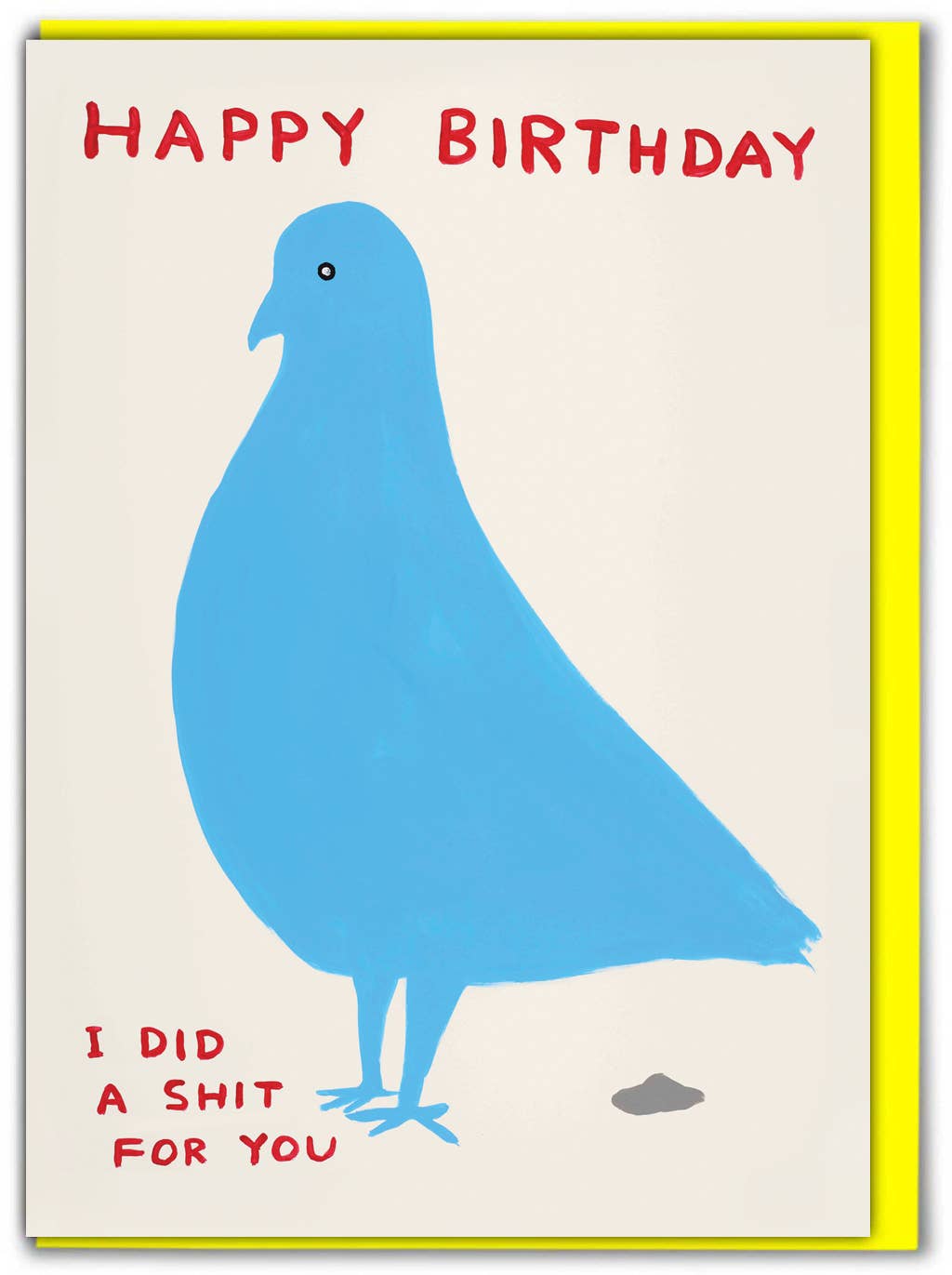 9to5 Studios_Funny David Shrigley Greetings Card - Pigeon Birthday Shit