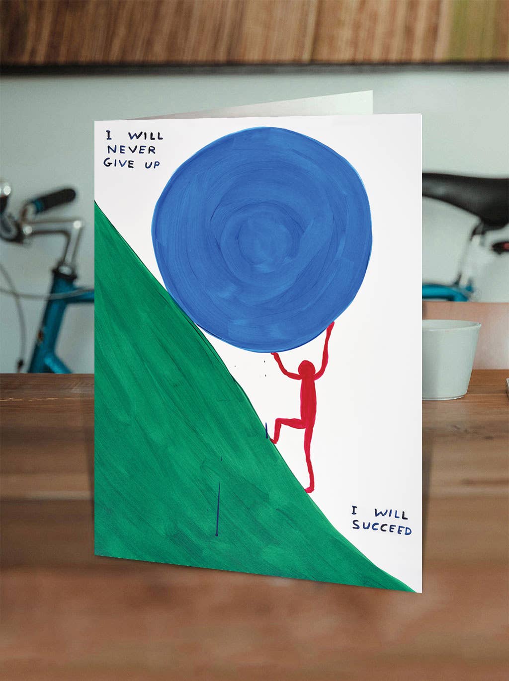 9to5 Studios_Funny David Shrigley - I Will Never Give Up Greetings Card