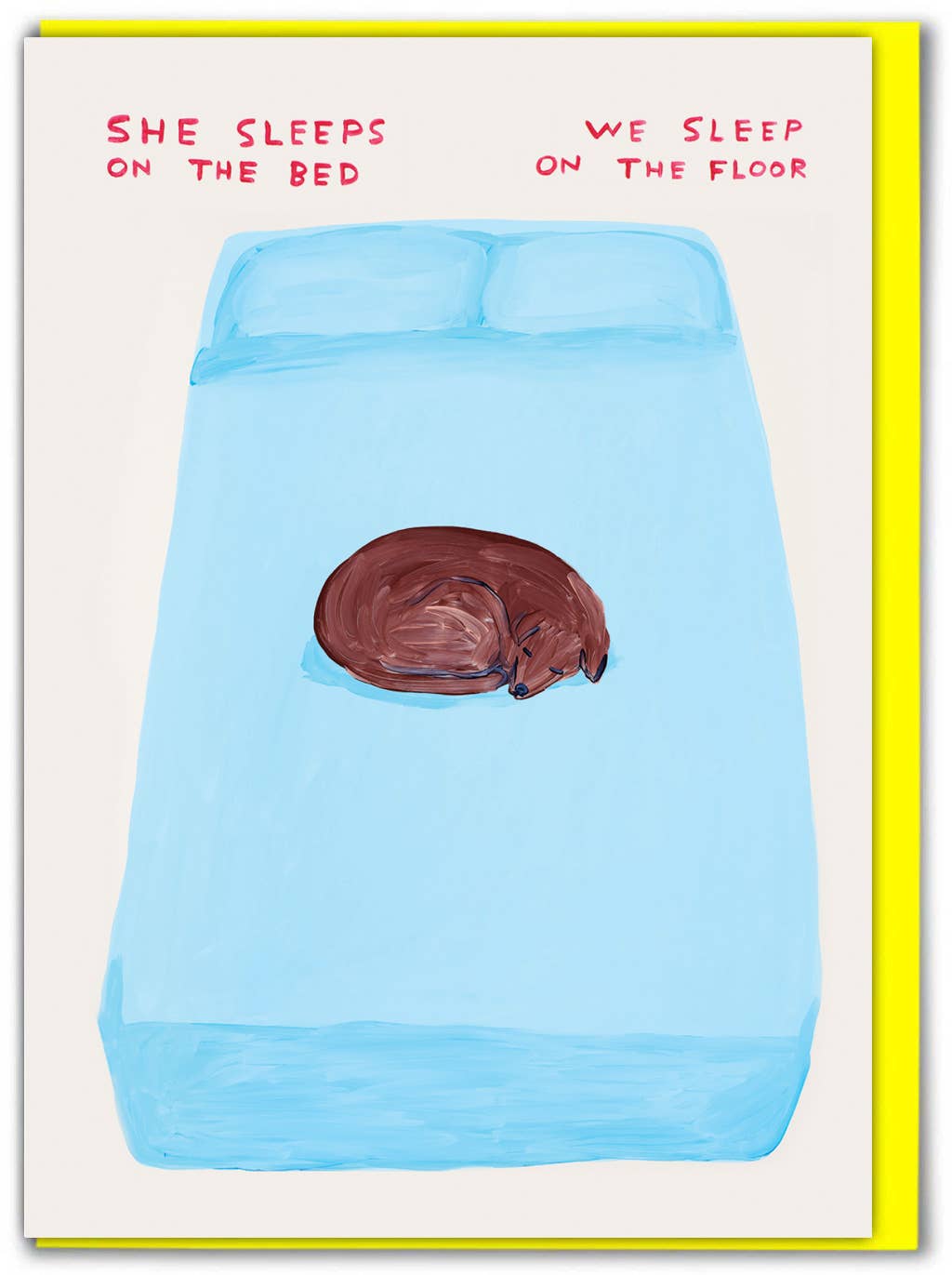 9to5 Studios_Funny David Shrigley - Sleep On The Bed Greetings Card