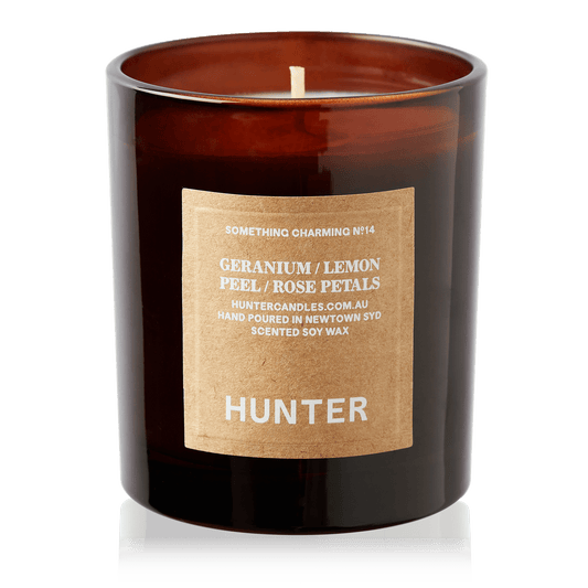 9to5 Studios_Hunter Candles - SOMETHING CHARMING / geranium + lemon peel + rose petals