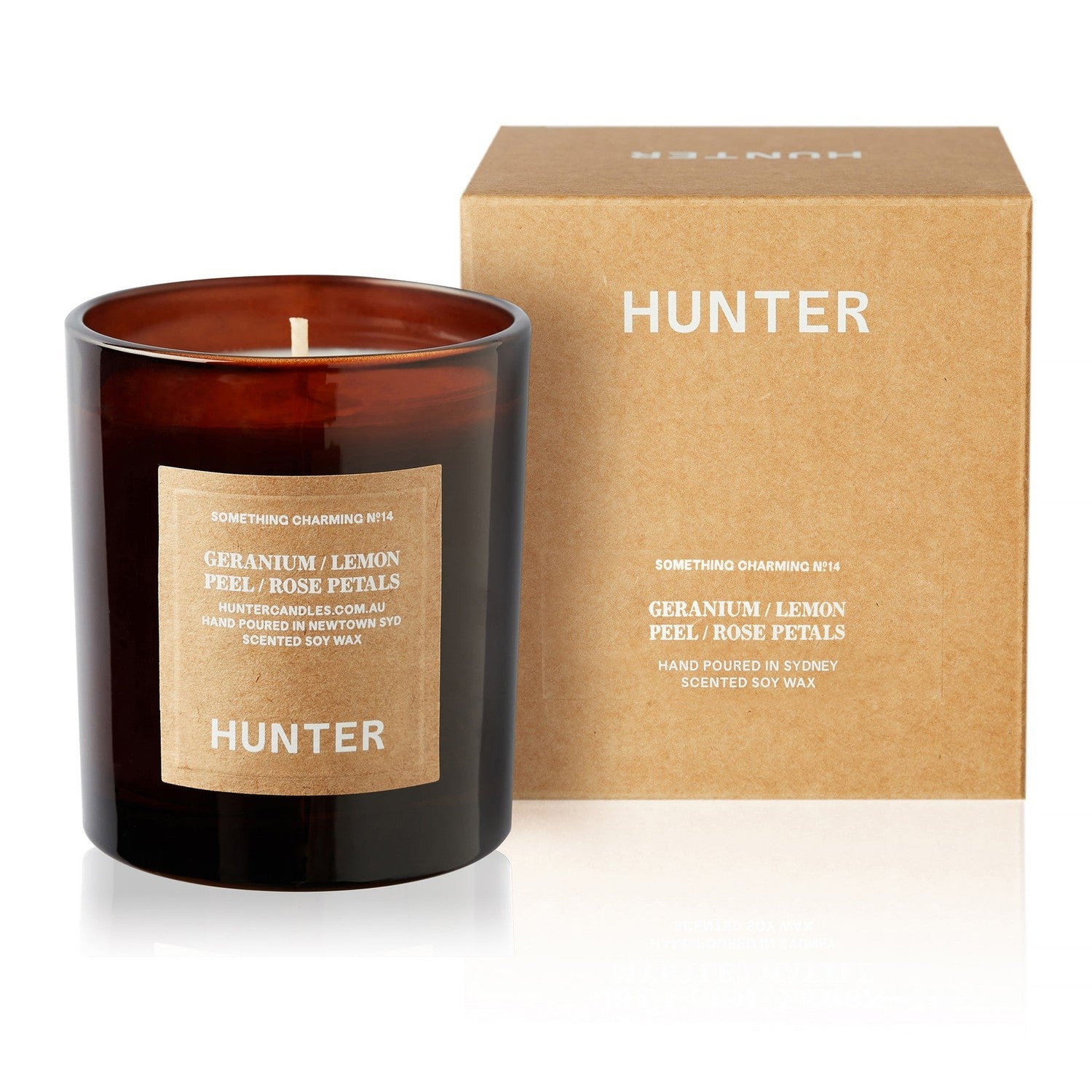 9to5 Studios_Hunter Candles - SOMETHING CHARMING / geranium + lemon peel + rose petals