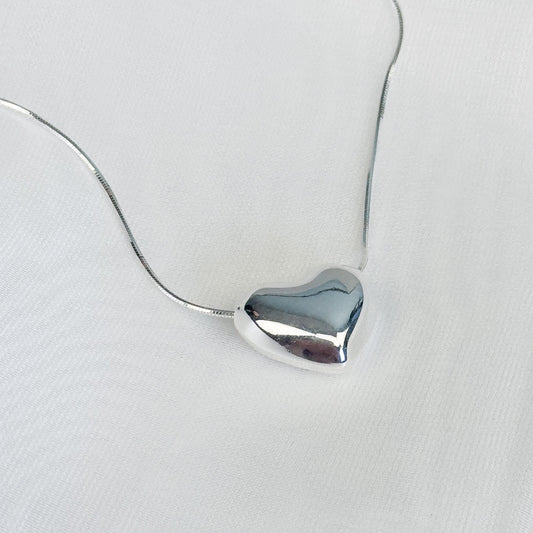 Heart Pendant Necklace Sterling Silver 9to5 Studios