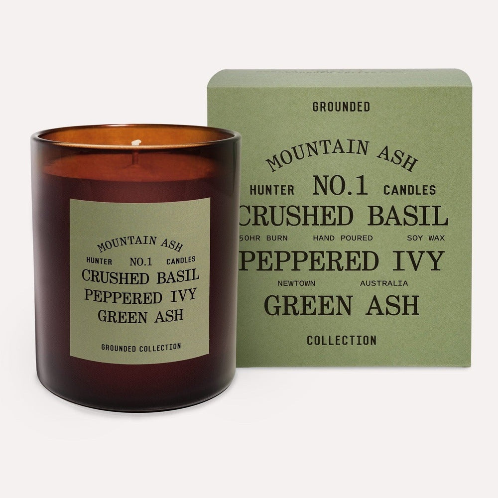 9to5 Studios_Hunter Candles - NO. 1 MOUNTAIN ASH / crushed basil, peppered ivy, green ash_Australian soy wax candles