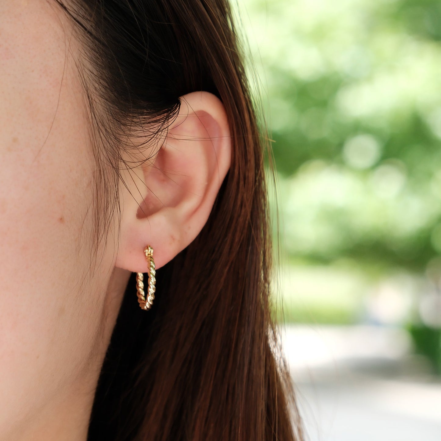 Mini Baroque Pearl Drop Hoop 2 Way Earrings Gold9to5 Studios