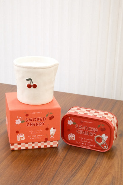 9to5 Studios Paddywax Bistro Cherries Embossed Ceramic Candle - Smoked Cherry