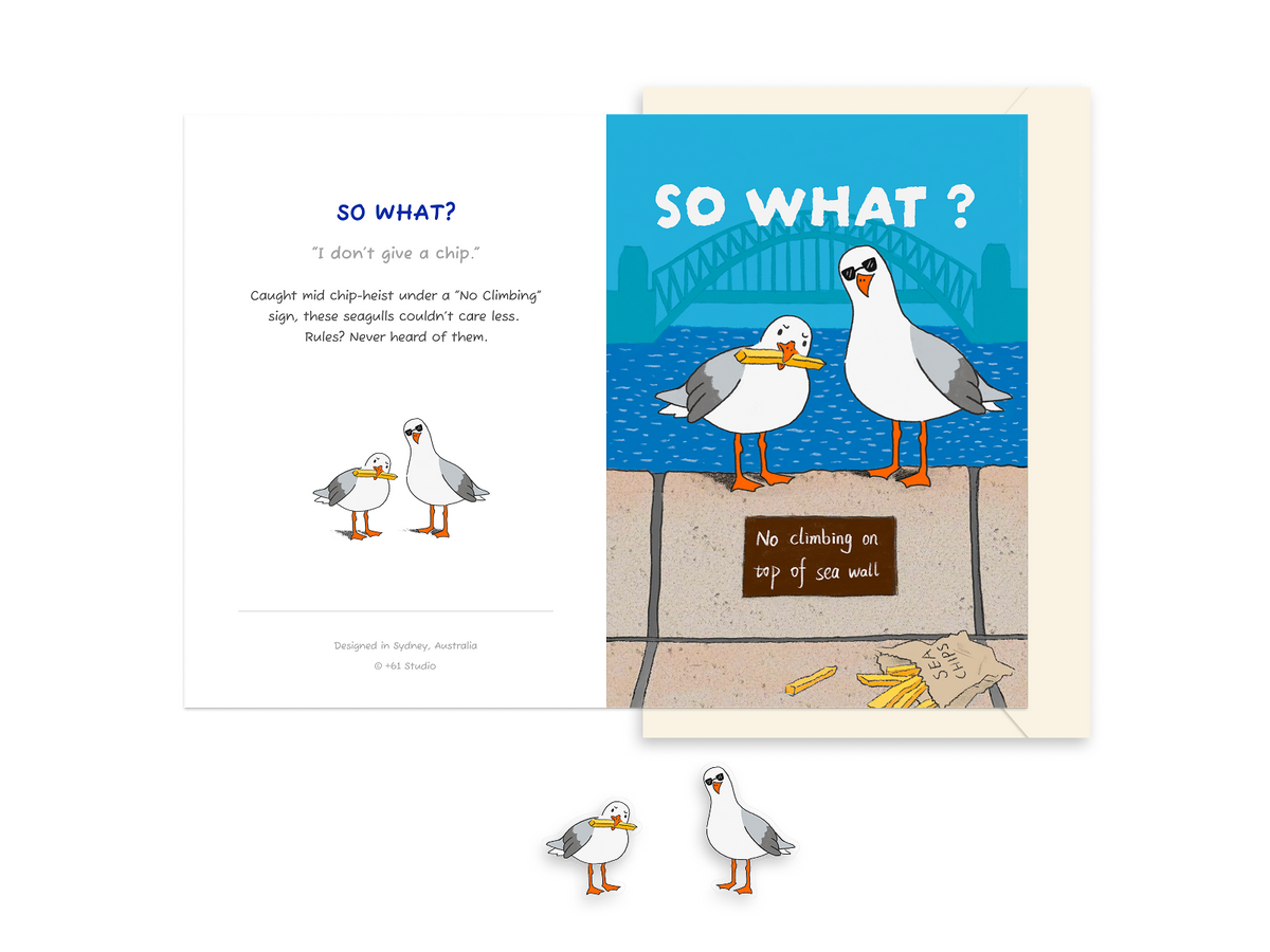 +61 Studio SO WHAT? Greeting Card - Aussie Attitude Series