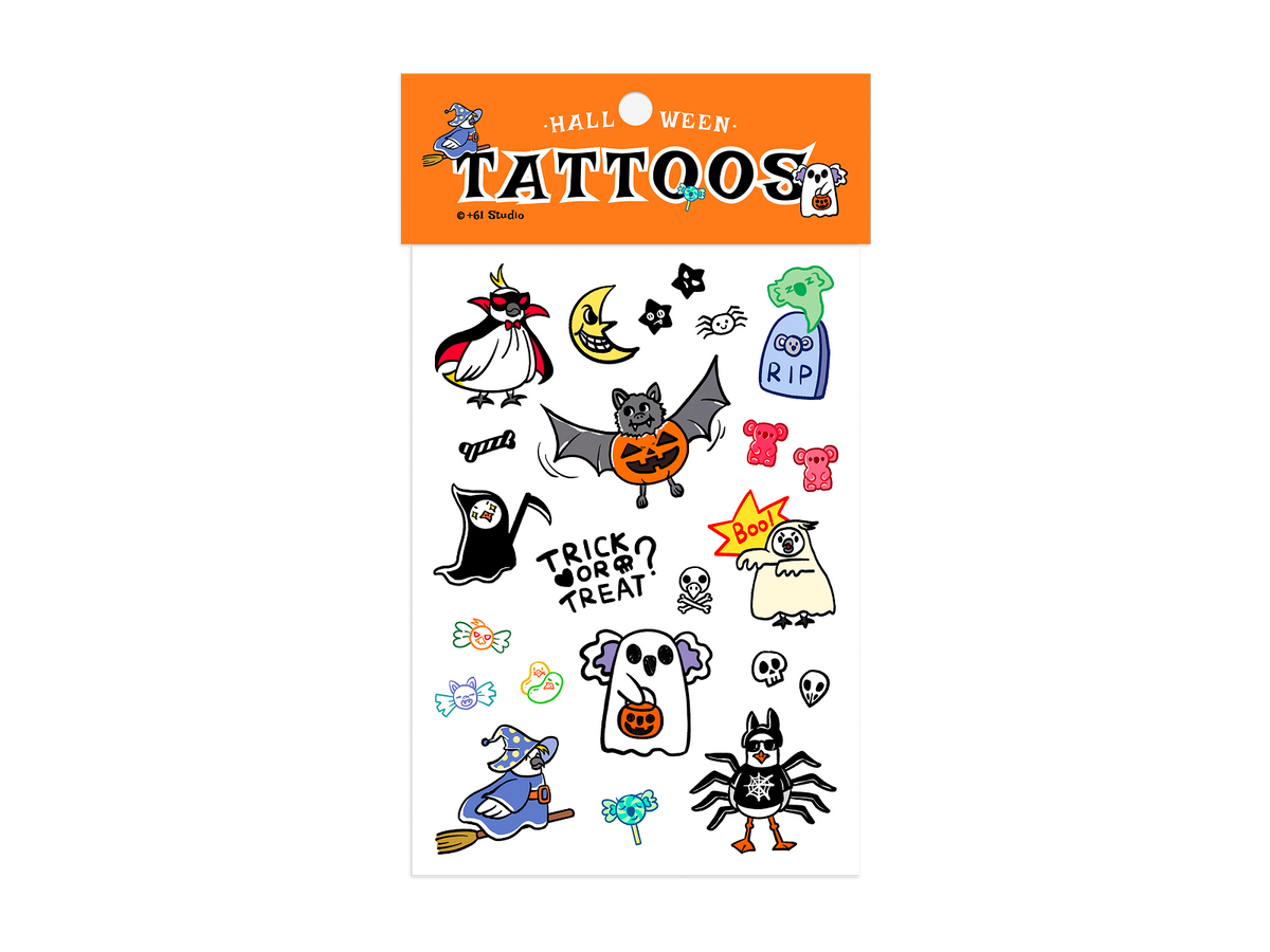 +61 Studio Halloween Temporary Tattoos Sticker