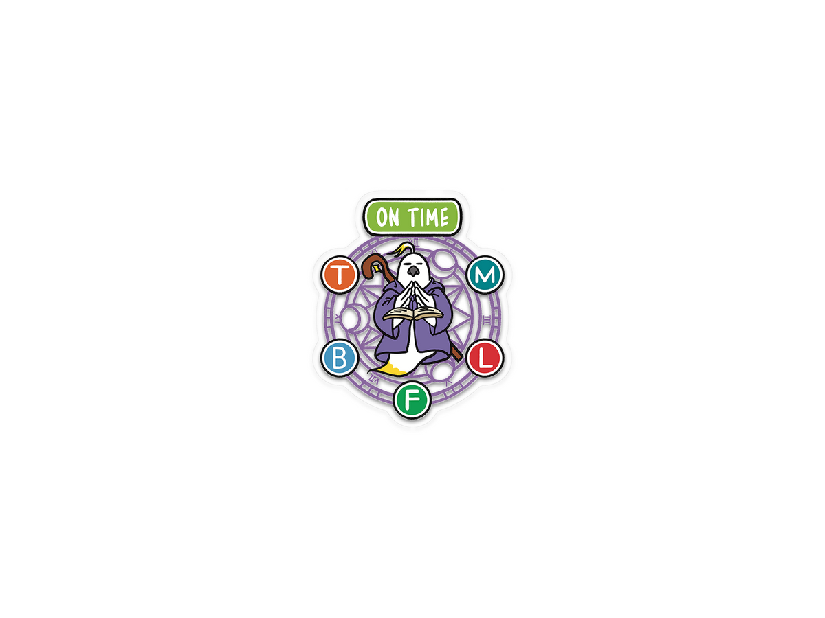 +61 Studio On Time - The Commuter’s Blessing Sticker - Purple