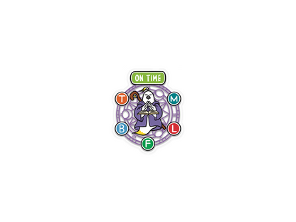 +61 Studio On Time - The Commuter’s Blessing Sticker - Purple